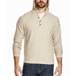 Mens Sweater Textured Pullover Hooded M